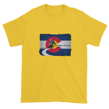 Colorado Flag Downhill Skiing T-Shirt